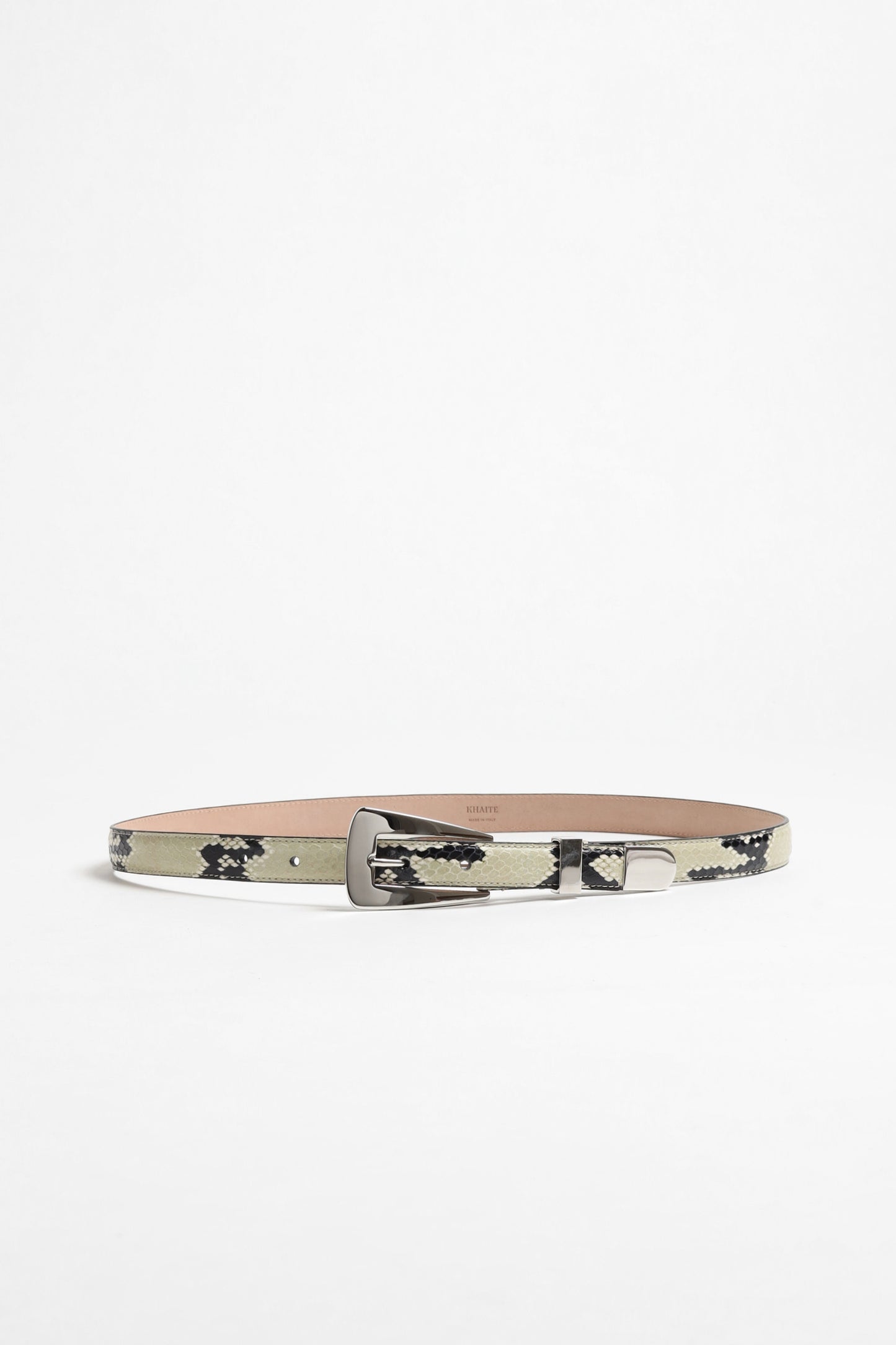 Cintura Lucca Snake, naturale/argento