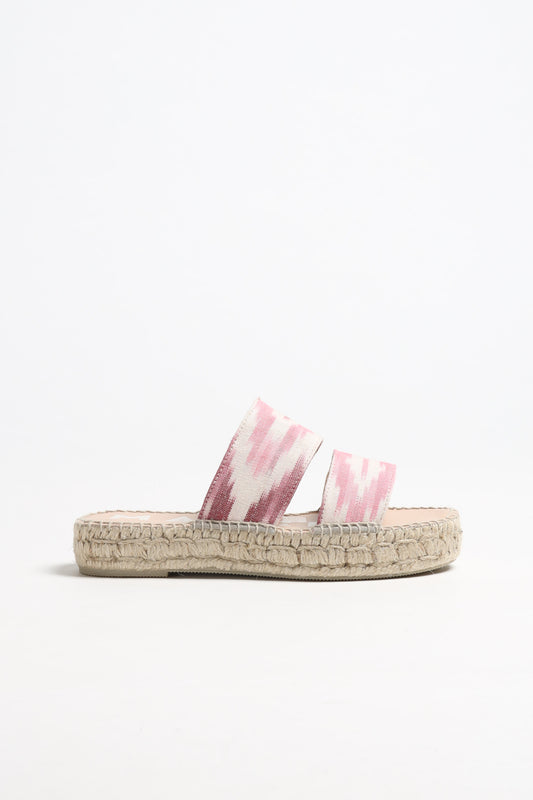 Sandale Tulum in Pink/White IkatManebi - Anita Hass