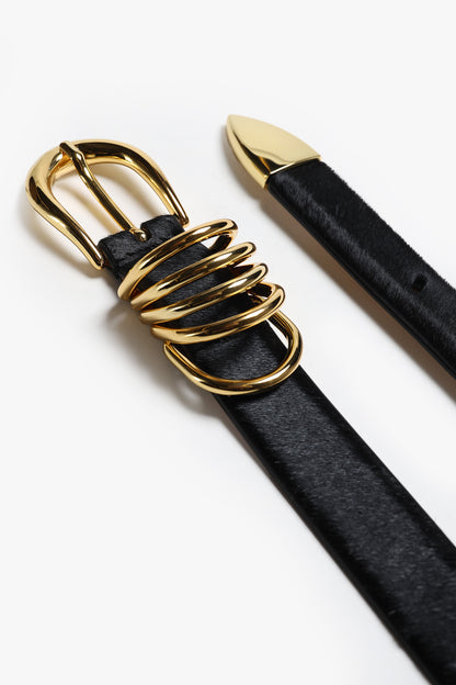 Gürtel Hollyhock in Black Pony/GoldDéhanche - Anita Hass