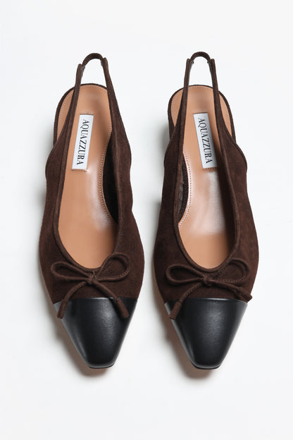 Slingbacks Gioia 35 in Espresso/BlackAquazzura - Anita Hass