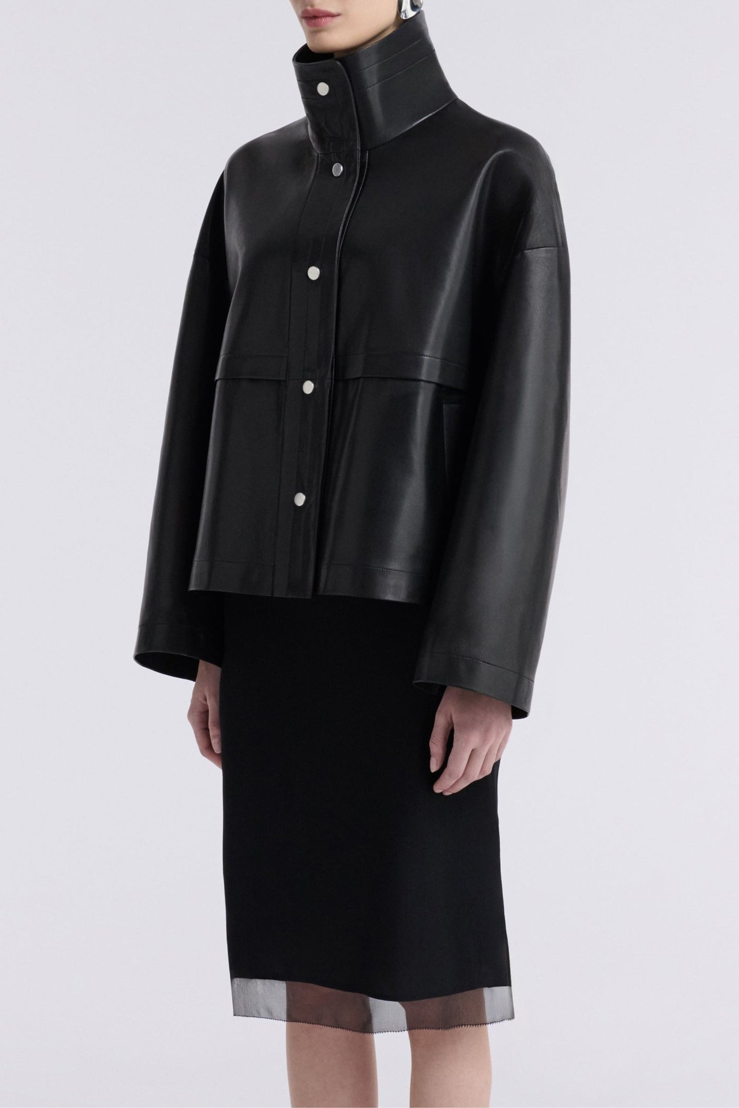 Park leather jacket in Noir Classique