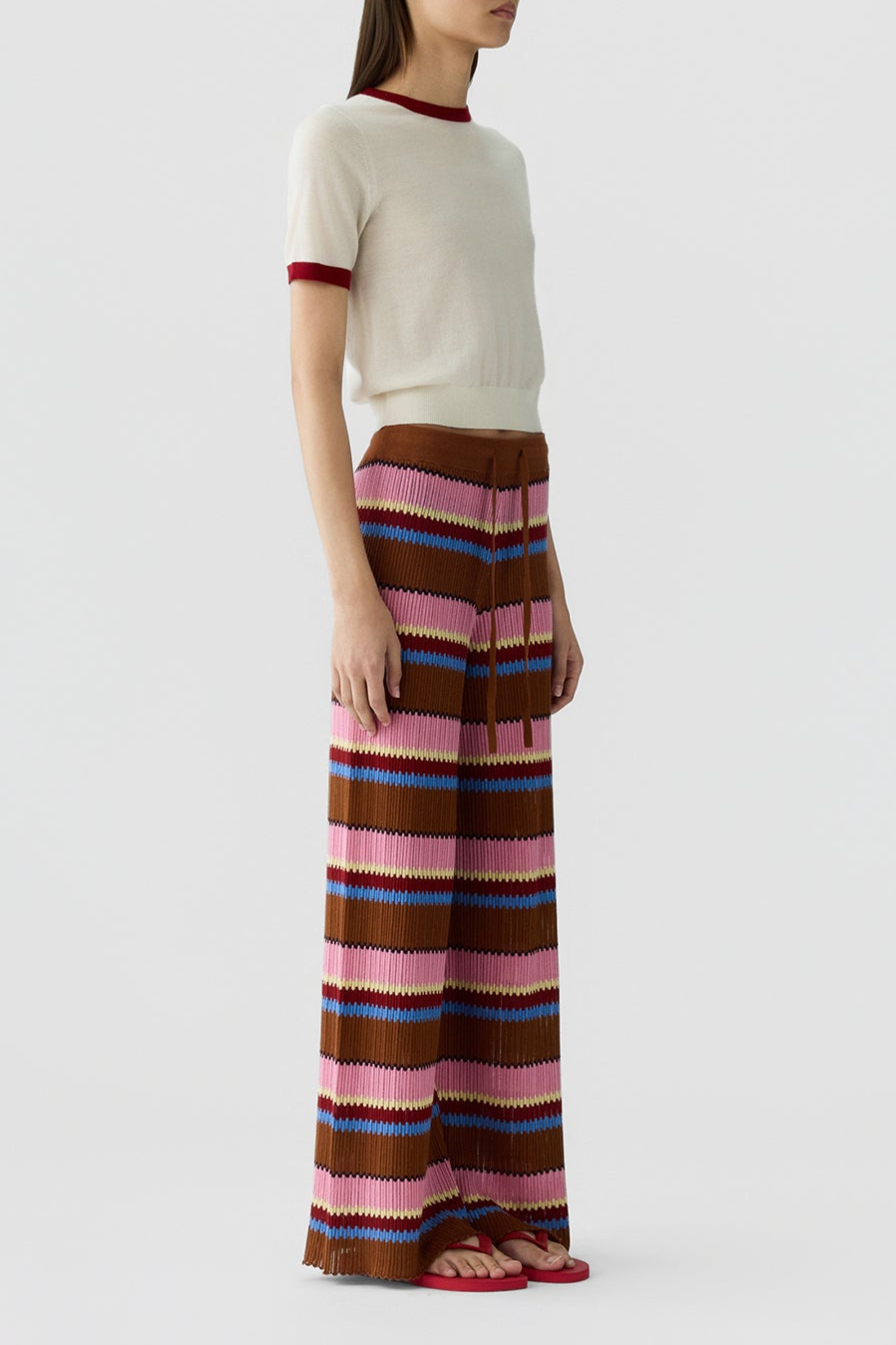 Knitted shirt Airy in cream