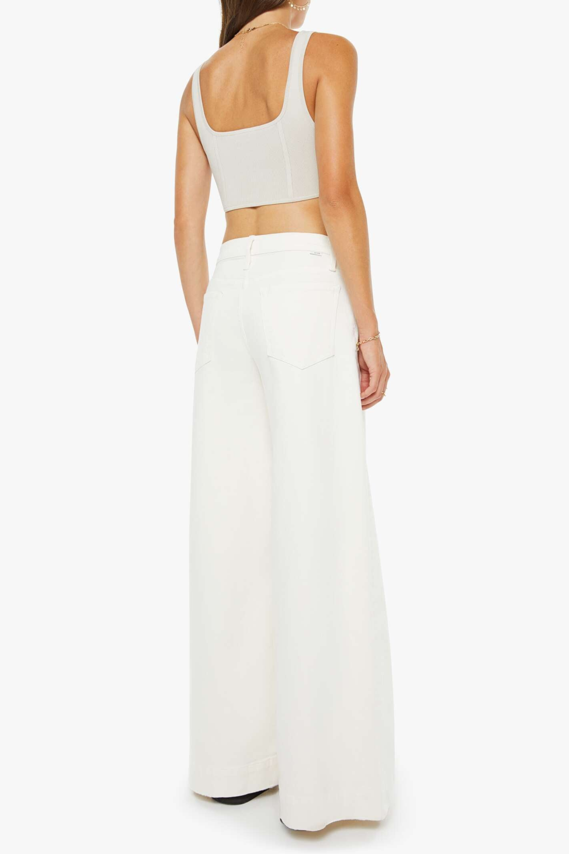 Jeans The Headliner Sneak in Cream PuffsMother - Anita Hass