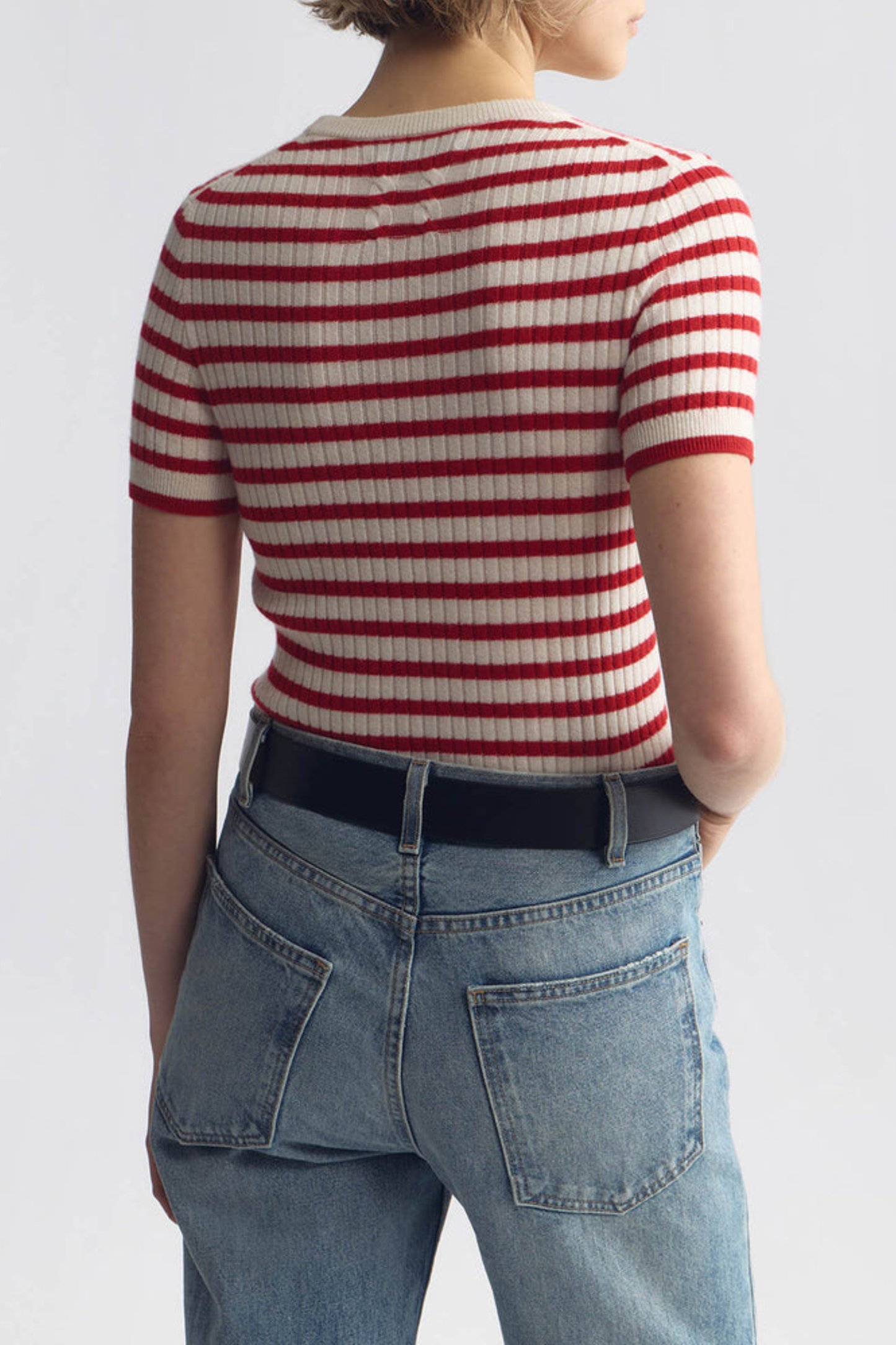 Pullover Alita Stripe in Ivory/RedNili Lotan - Anita Hass