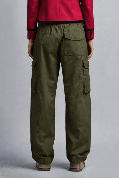 Barrel Cargo trousers in Olive Green