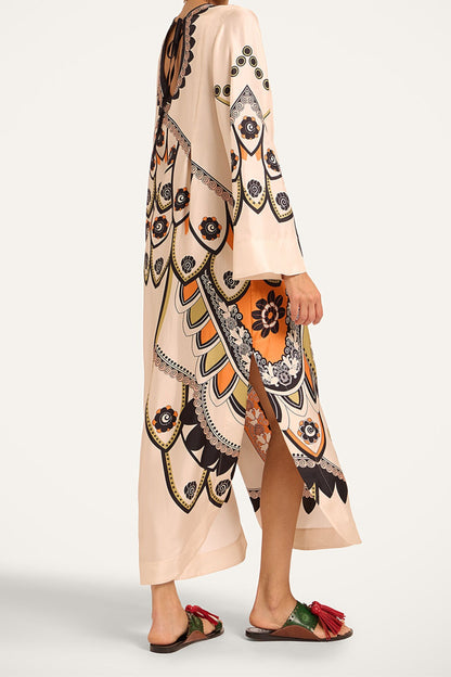 Twin Flame Dress in Plume Placée Ivory