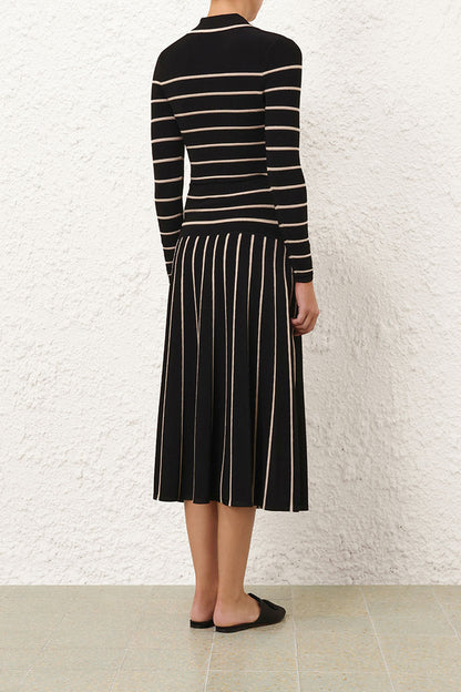 Longsleeve Crush Stripe in Schwarz/CremeZimmermann - Anita Hass