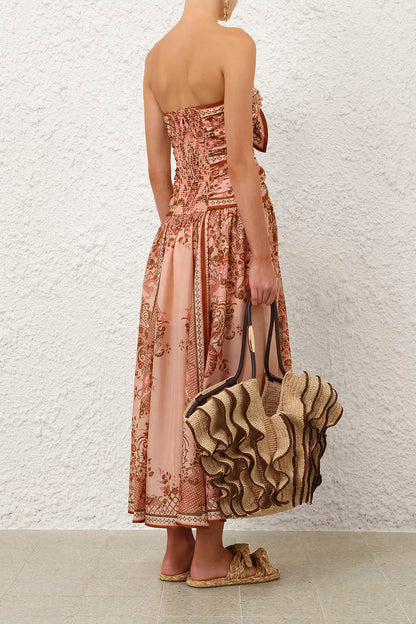 Robe « Aster Scarf » à motif floral « Pink Paisley »