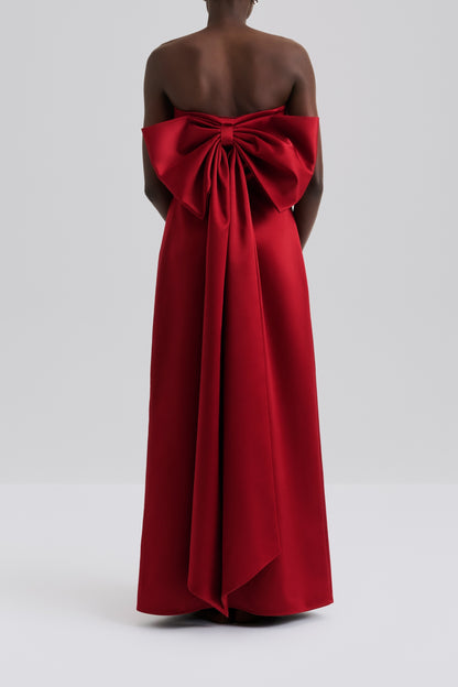 Kleid Elmina Bow in Deep RedMalina - Anita Hass