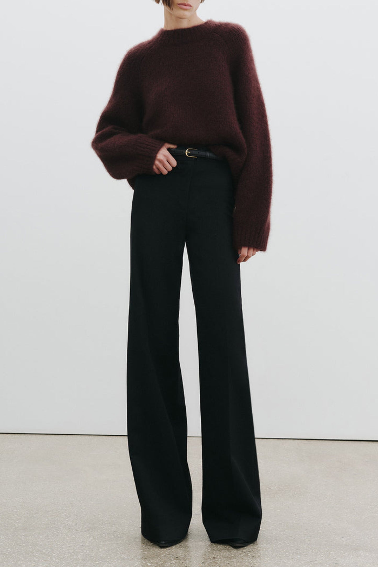 Tomaso sweater in burgundy