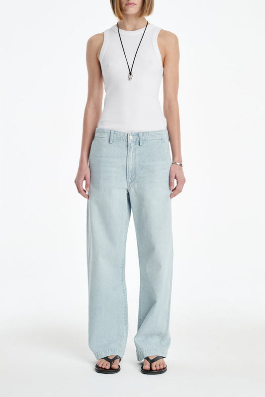Jeans Wide Leg in Washed Pale Indigo