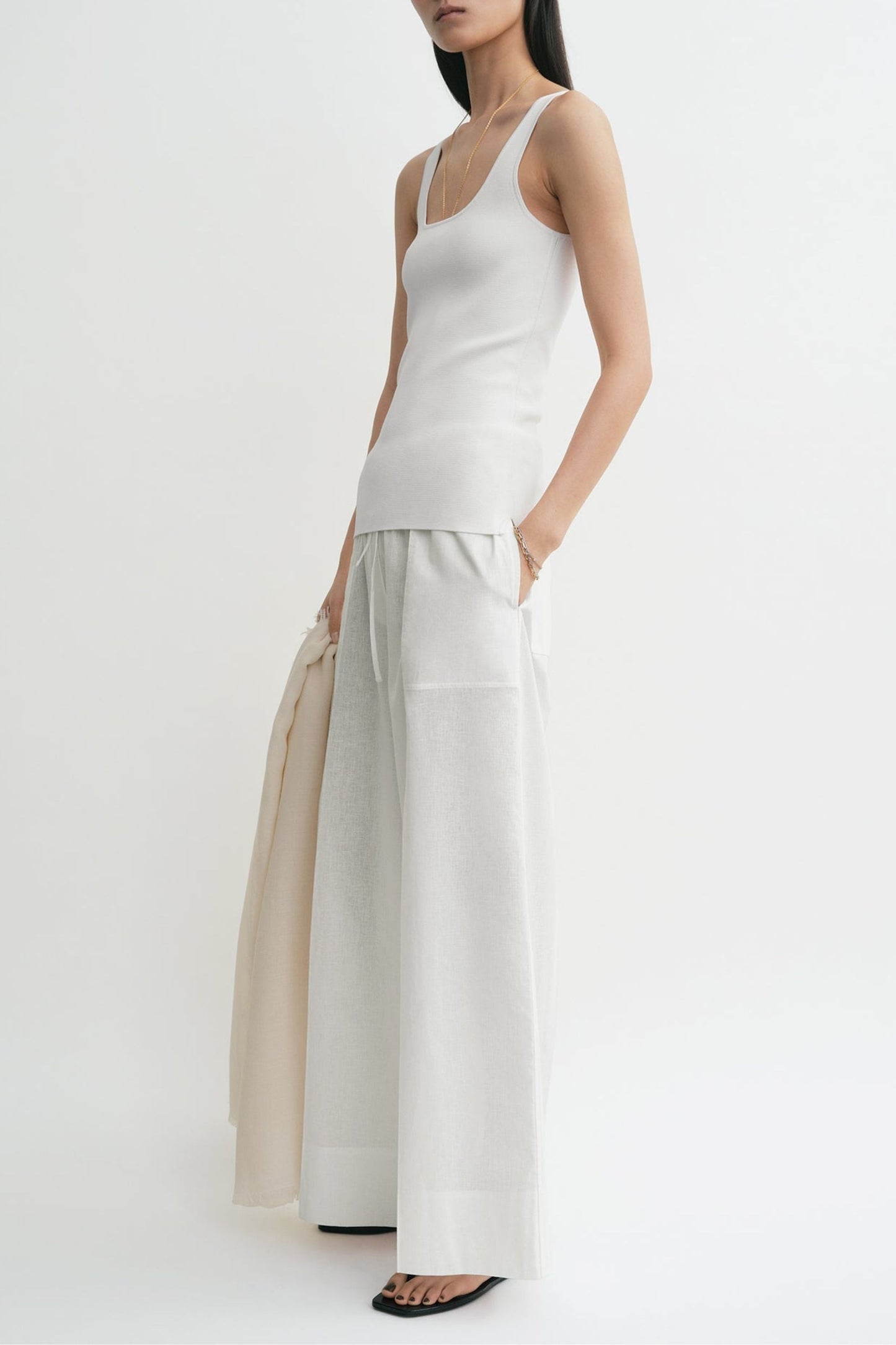 Top Compact Knit in Weiß