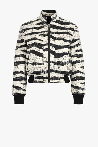 Jacke Shrunken in Black/White ZebraR13 - Anita Hass