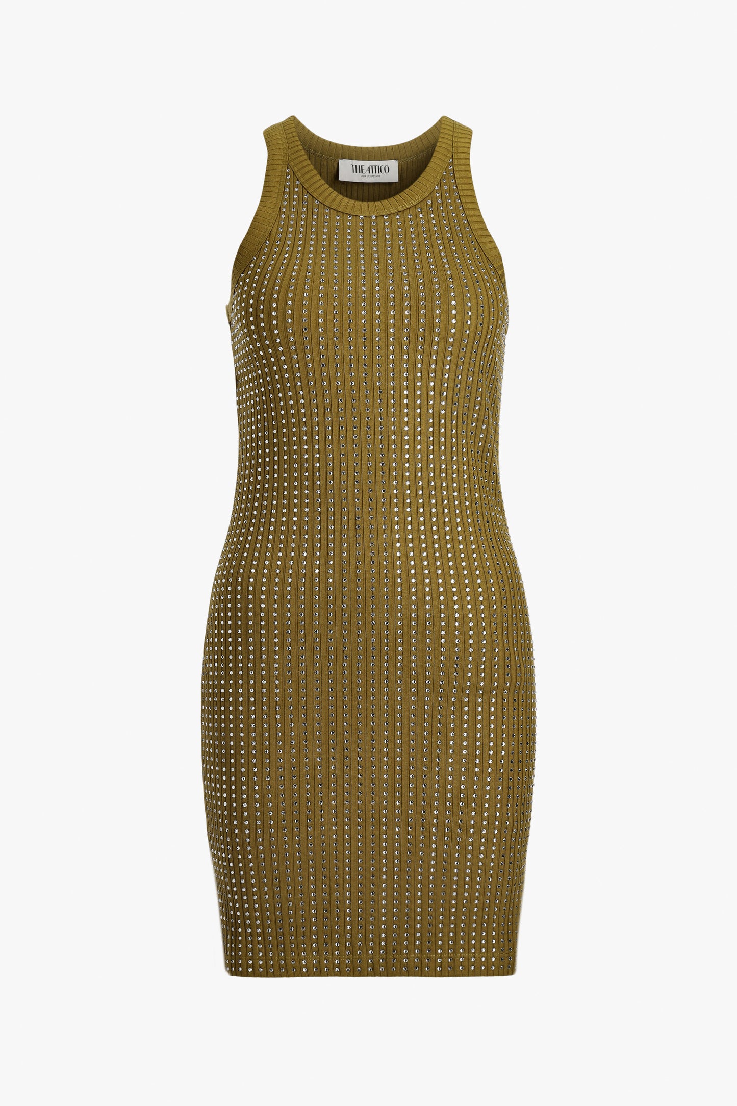 Kleid Crystal in Military GreenThe Attico - Anita Hass