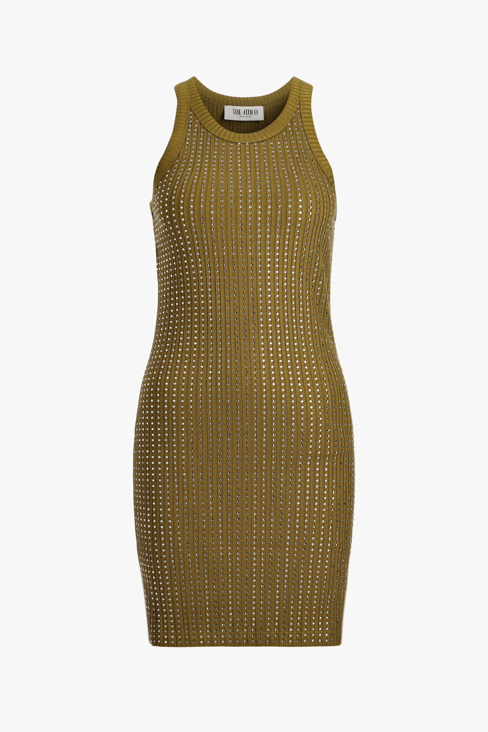 Kleid Crystal in Military GreenThe Attico - Anita Hass