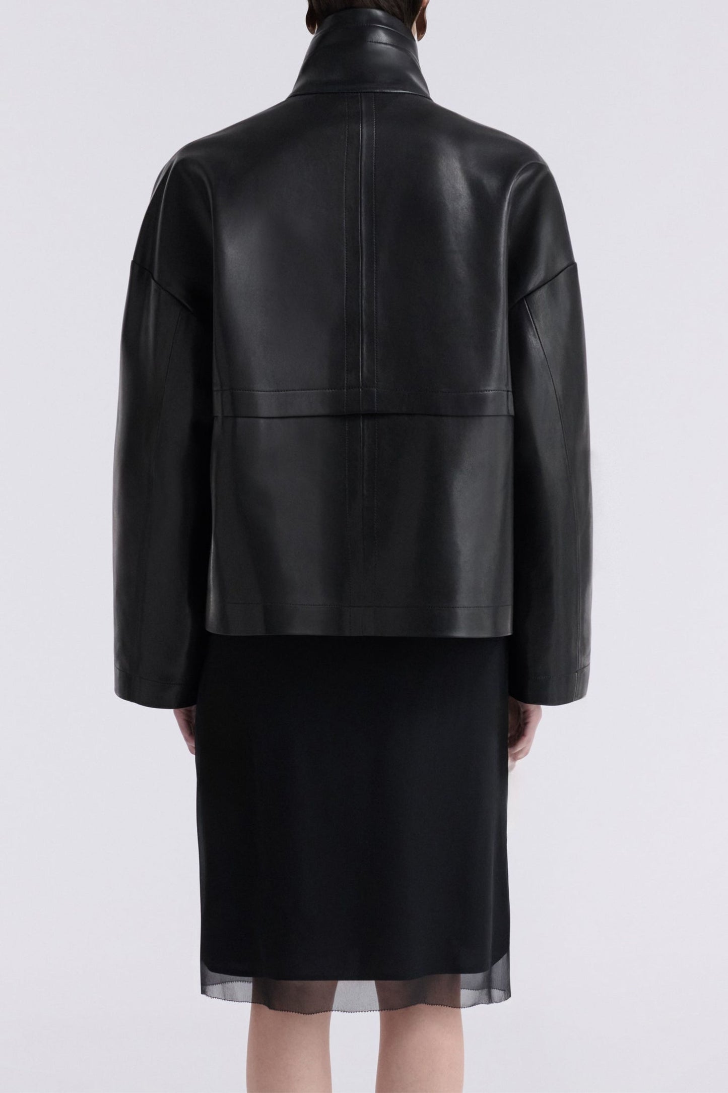 Park leather jacket in Noir Classique