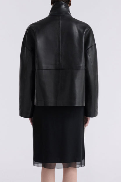 Park leather jacket in Noir Classique