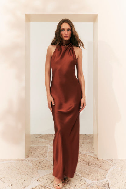 Tessie dress in Rust