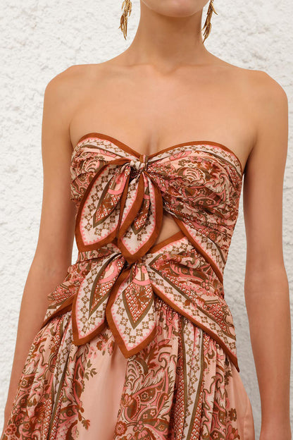 Robe « Aster Scarf » à motif floral « Pink Paisley »
