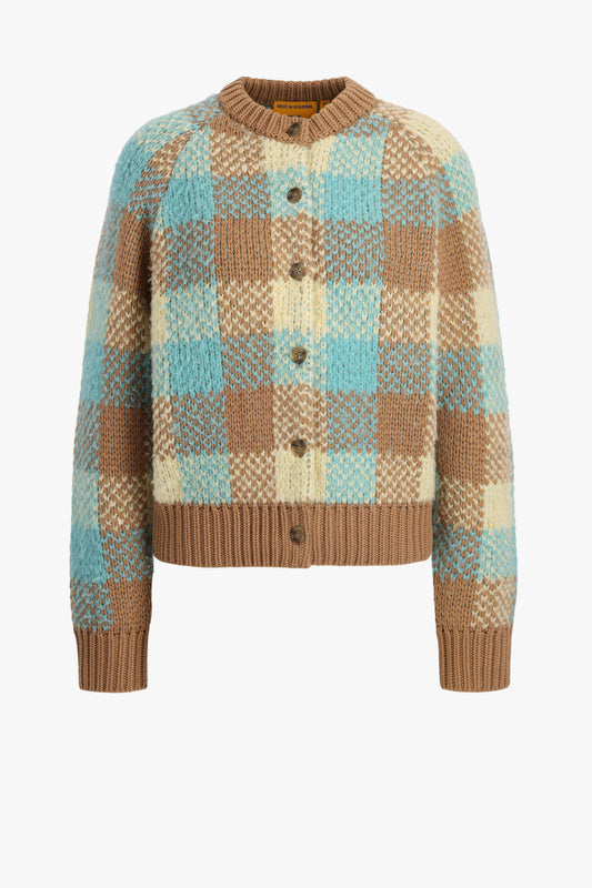 Cardigan Buffalo Plaid in Glacier ComboGuest in Residence - Anita Hass