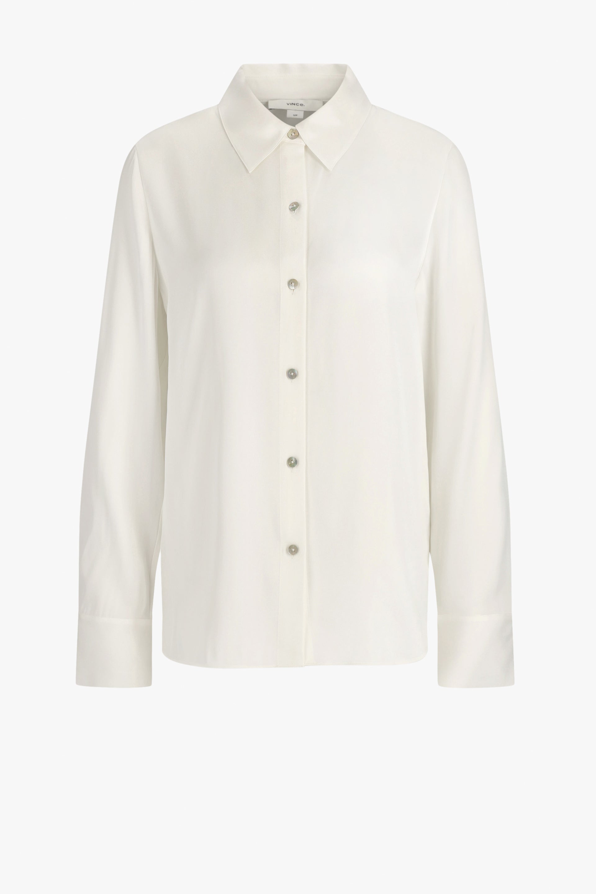 Bluse Slim Fit in Offwhite