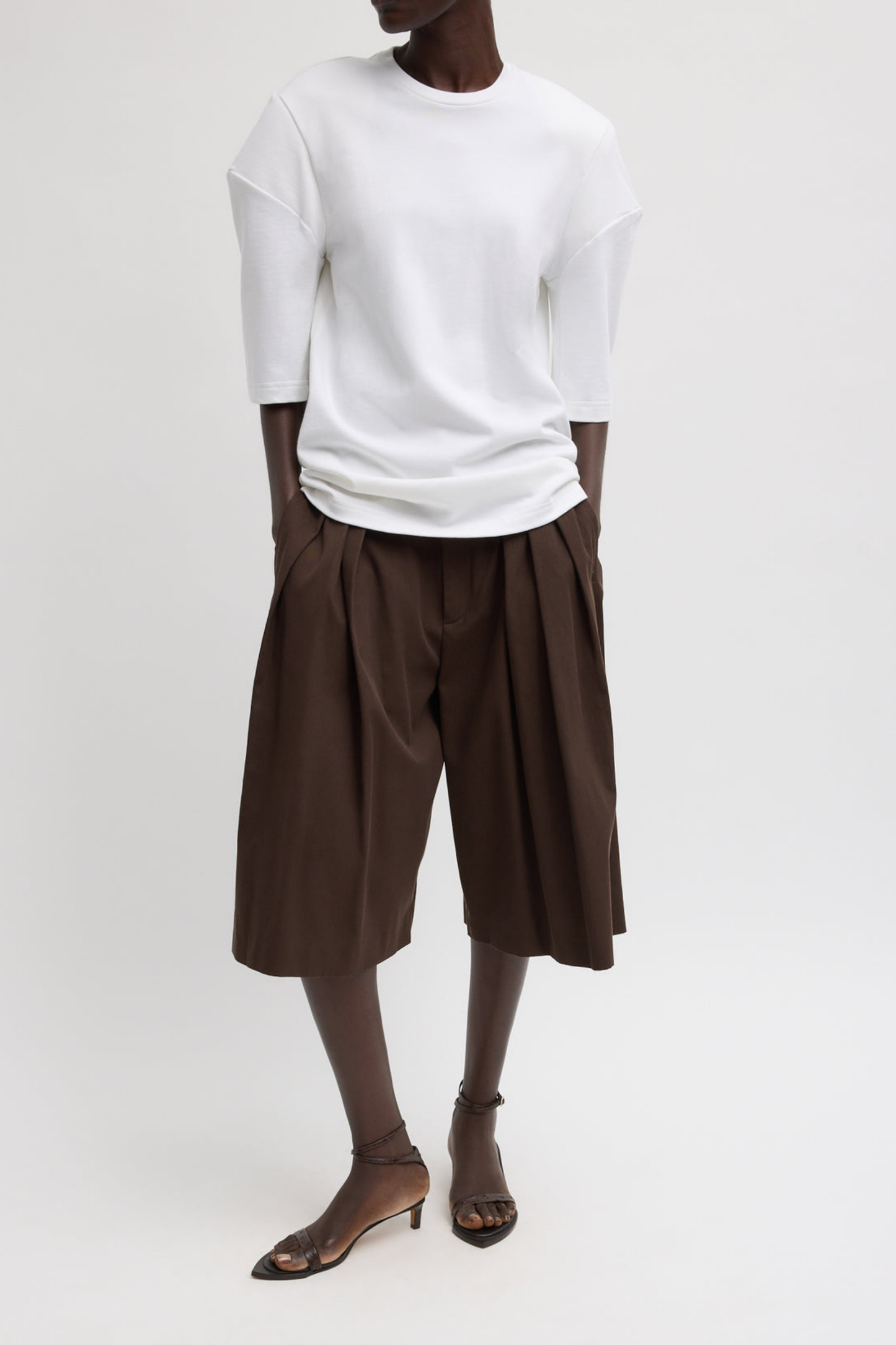 T-Shirt Perfect Hinged in WeißTibi - Anita Hass