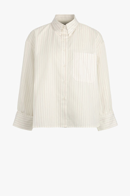Blouse J.D. in Pinstripe White/Multi