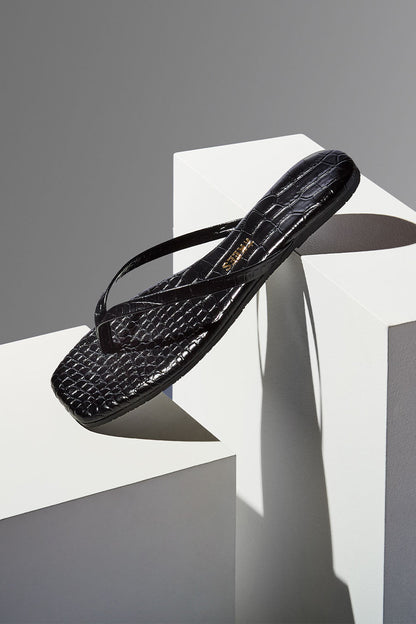 Sandale Lili Square in Croco SableTKees - Anita Hass