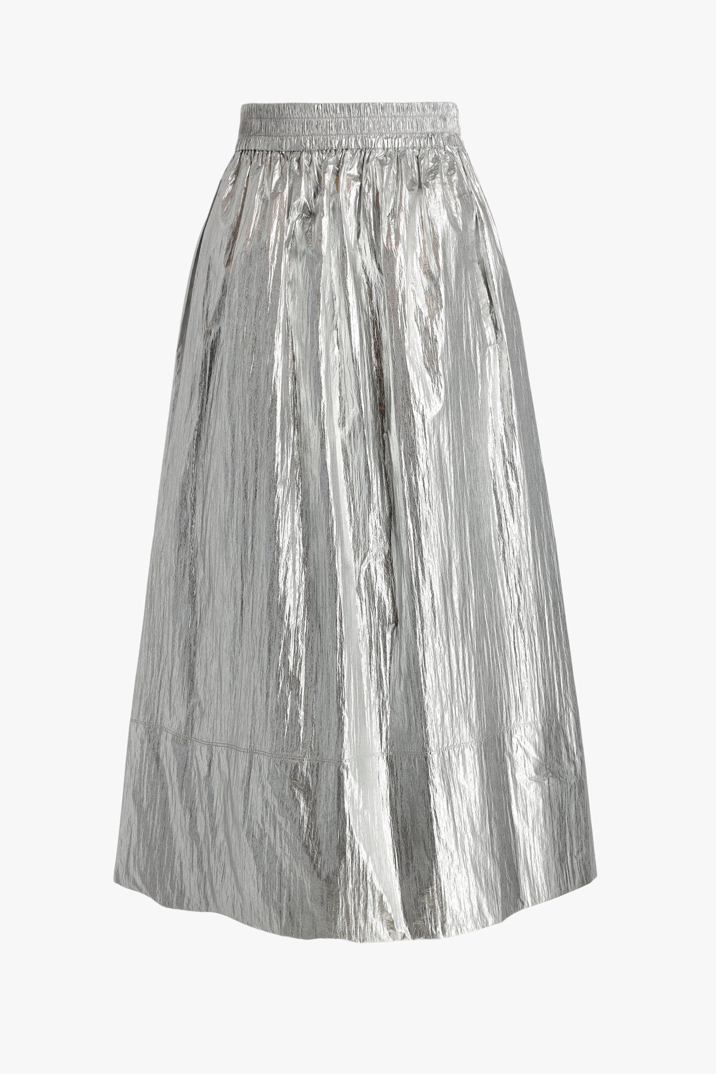 Skirt in silver metallic