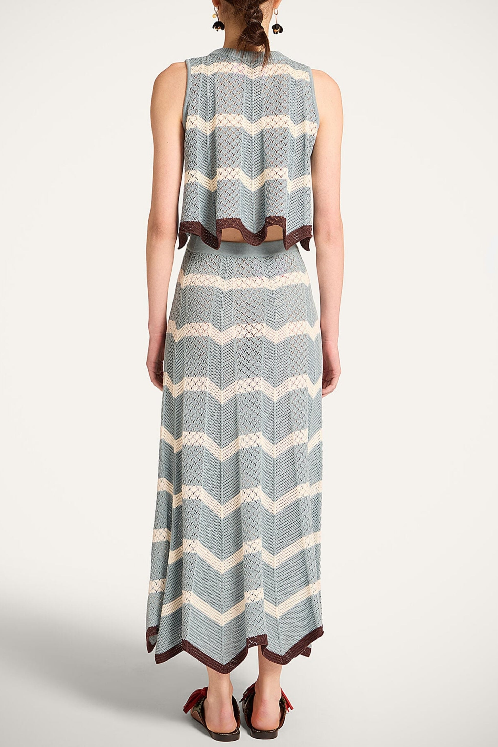 Rock Chevron in Blue/Ivory La Double J