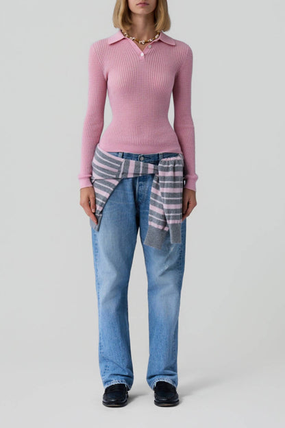 Pullover Shrunken Polo in DaybreakGuest in Residence - Anita Hass