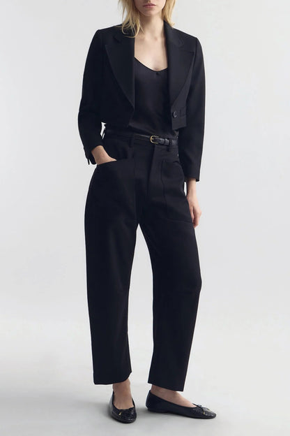 Hose Shon Wool in Schwarz Nili Lotan