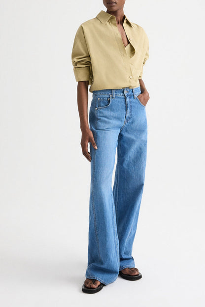 New Earl Blouse in Olive Gray by TWP Clothing - Anita Hass
