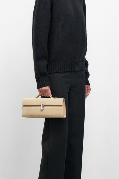 Tasche Slim Symmetry in Suede FlaxSavette - Anita Hass