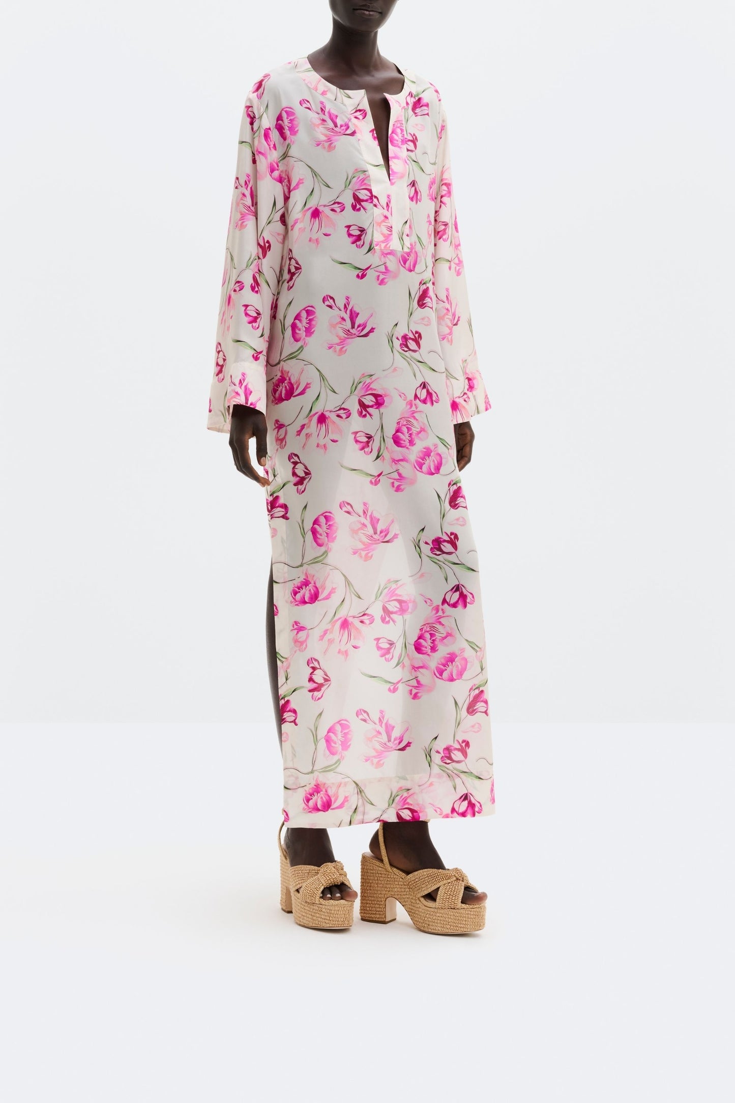 Brenda dress in tulip pink