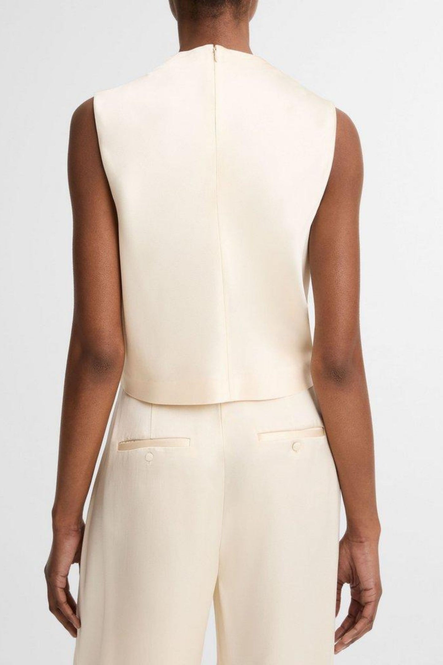 Top cowl neck in flax