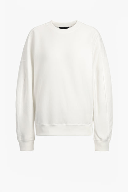 Light jersey sweatshirt in white