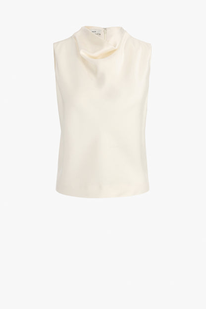 Top cowl neck in flax