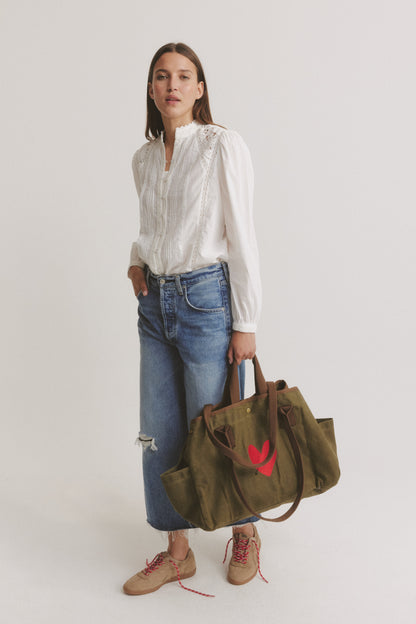 Tasche Moss in Oliv/CheckAnita Hass - Anita Hass