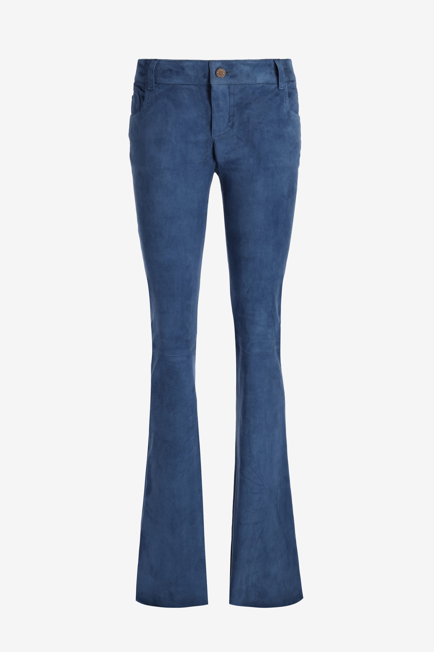 Pawlonia Light leather trousers in Azul