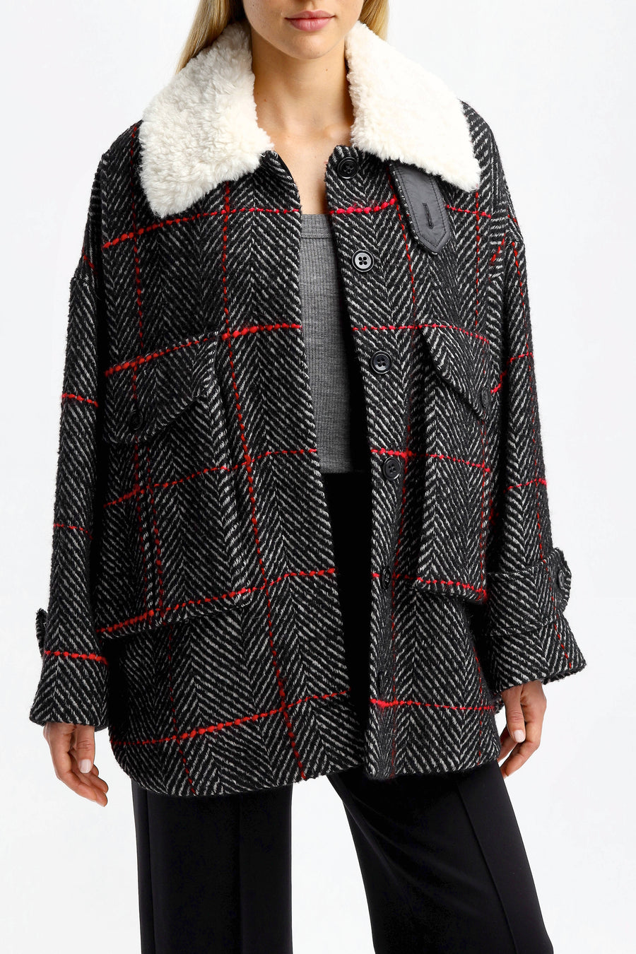 Jacket Graphic Chic in black / red