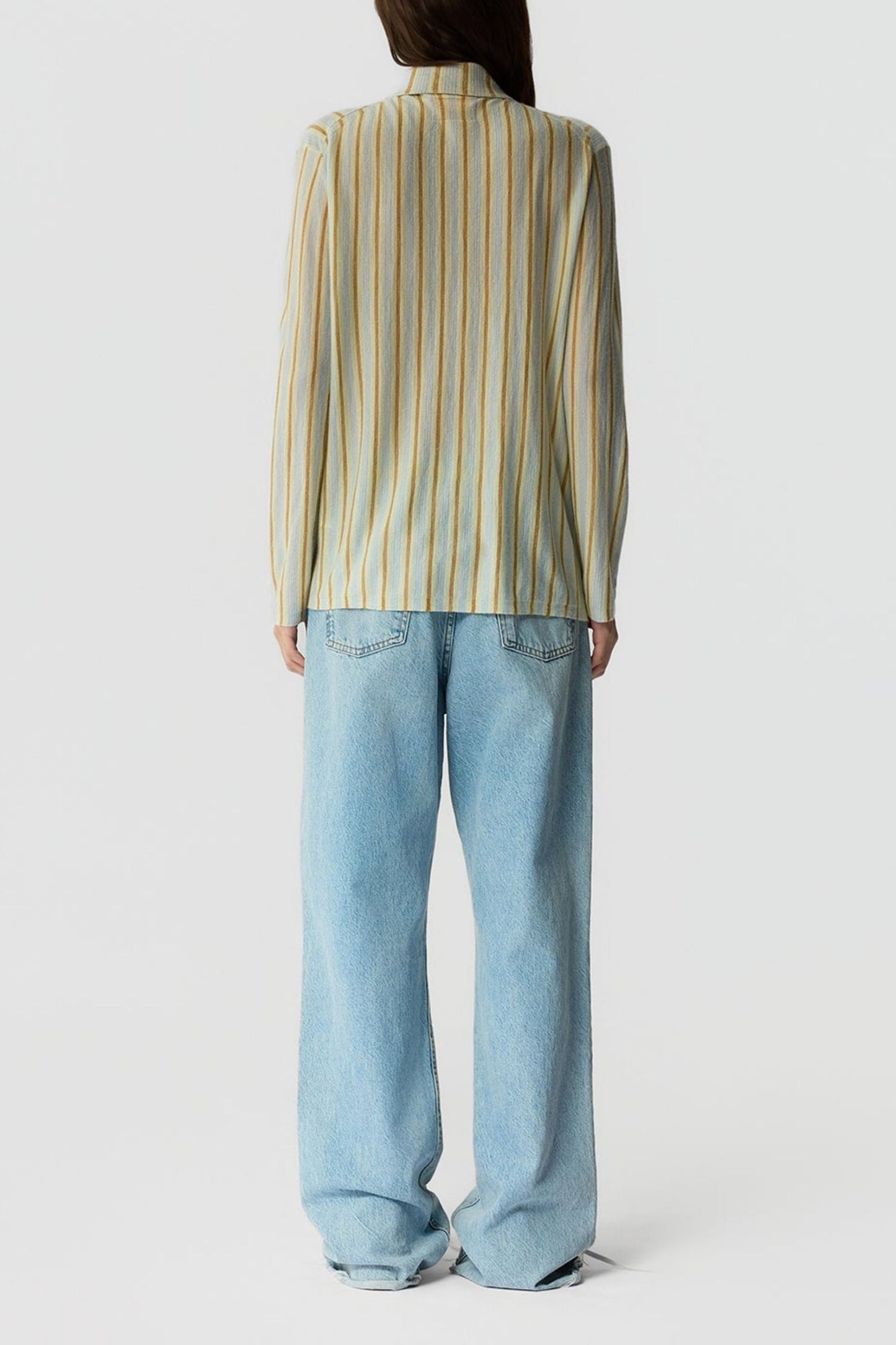 Bluse Stripe Showtime in Limewash