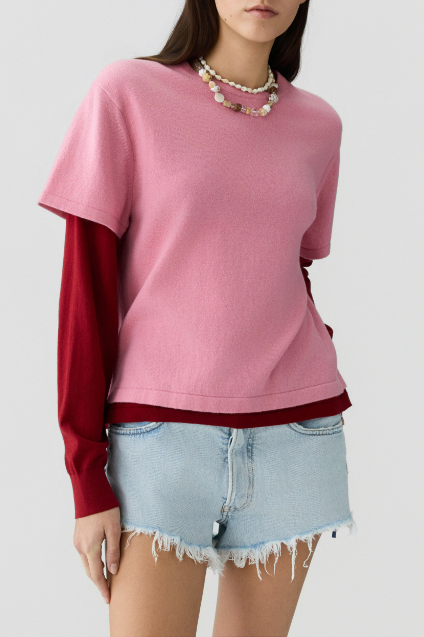 Longsleeve layer in Sprinkle/Carmine