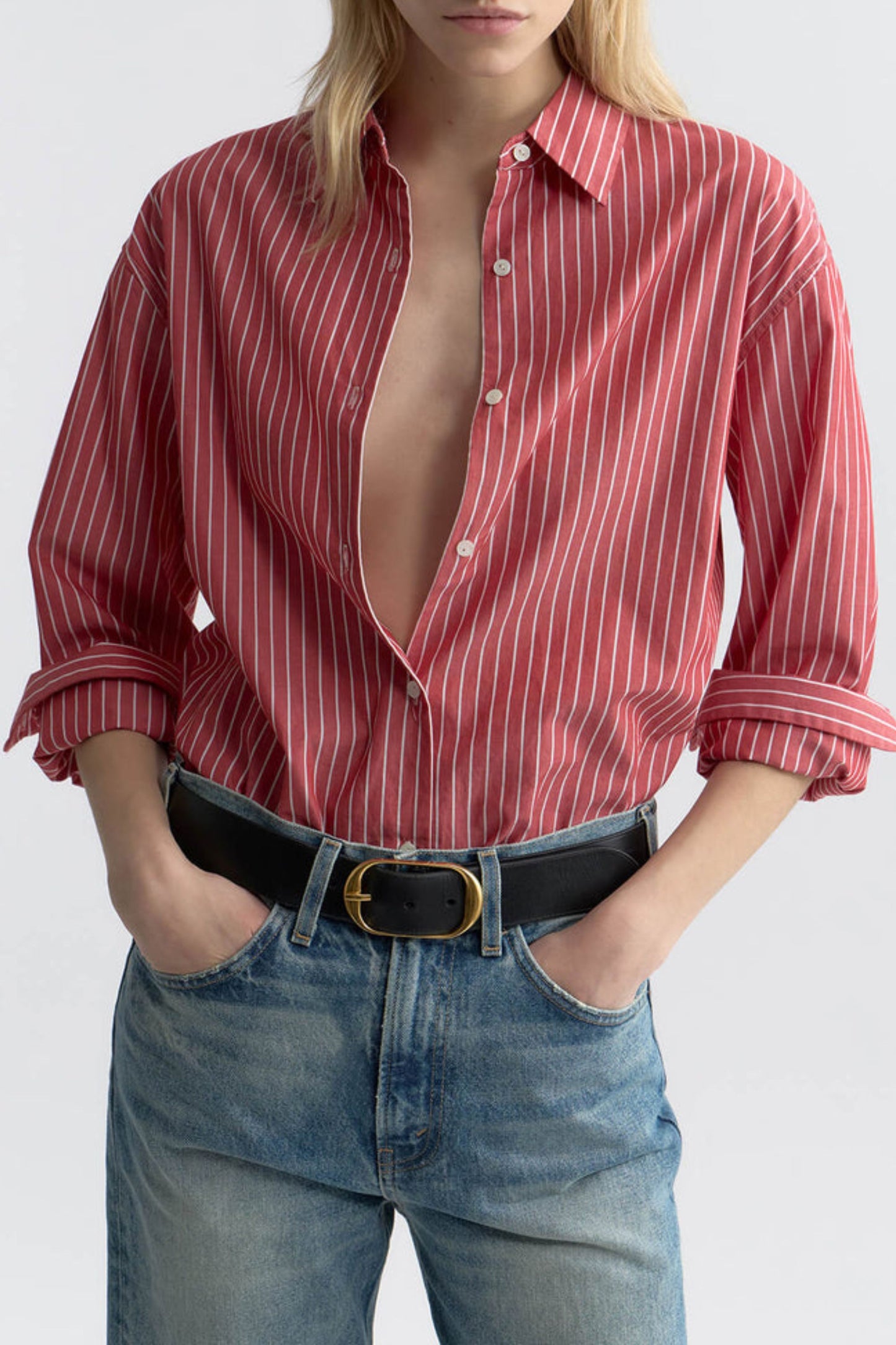 Yorke blouse in red/white