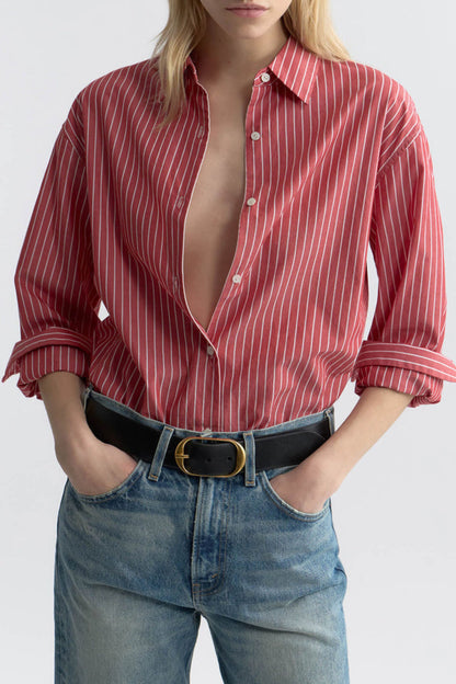 Yorke blouse in red/white