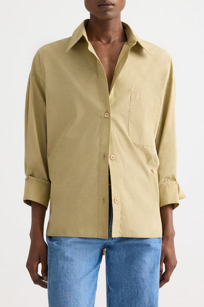 New Earl Blouse in Olive Gray by TWP Clothing - Anita Hass