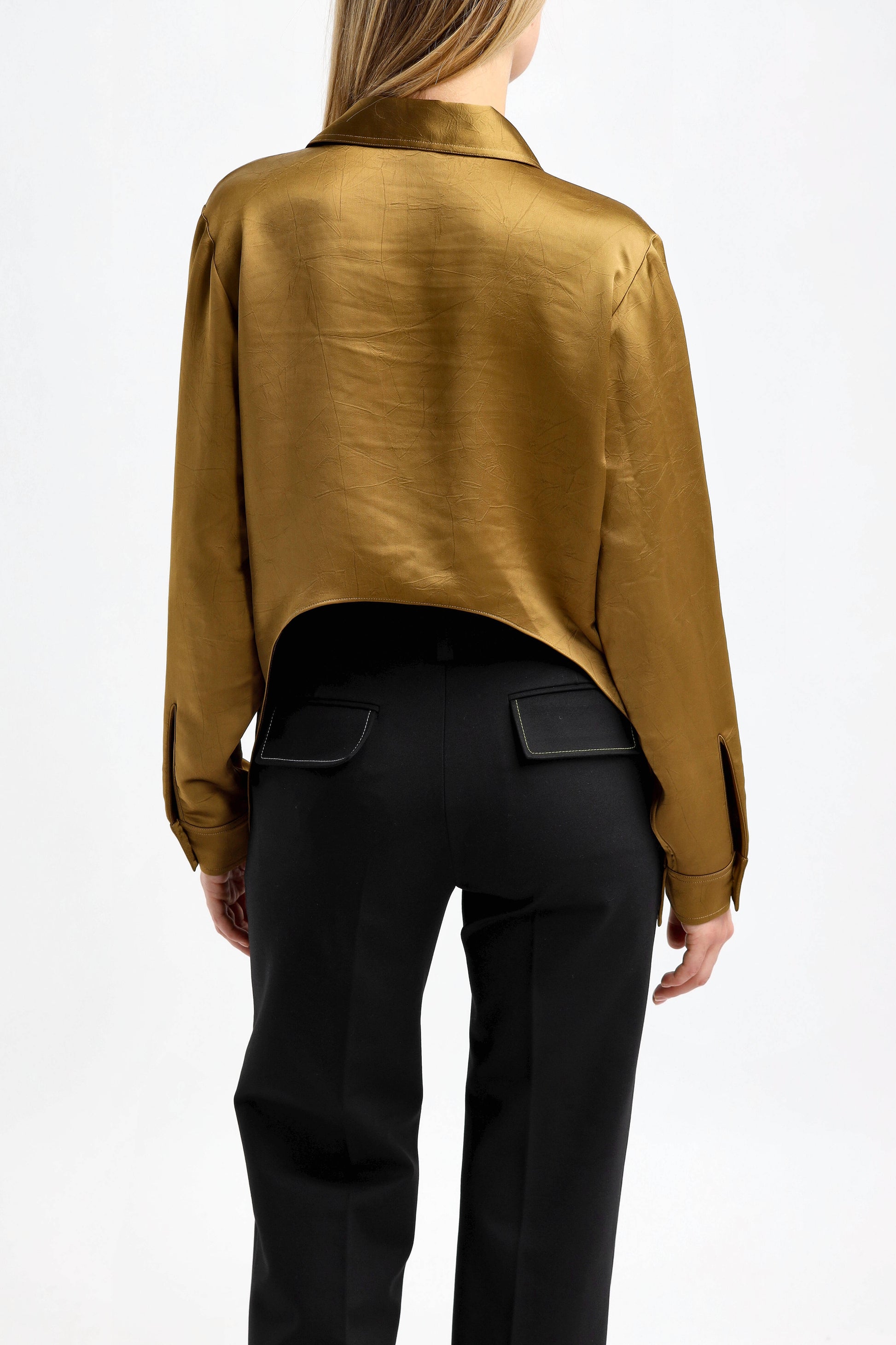 Bluse Patch Pocket in Tawny BrownVictoria Beckham - Anita Hass