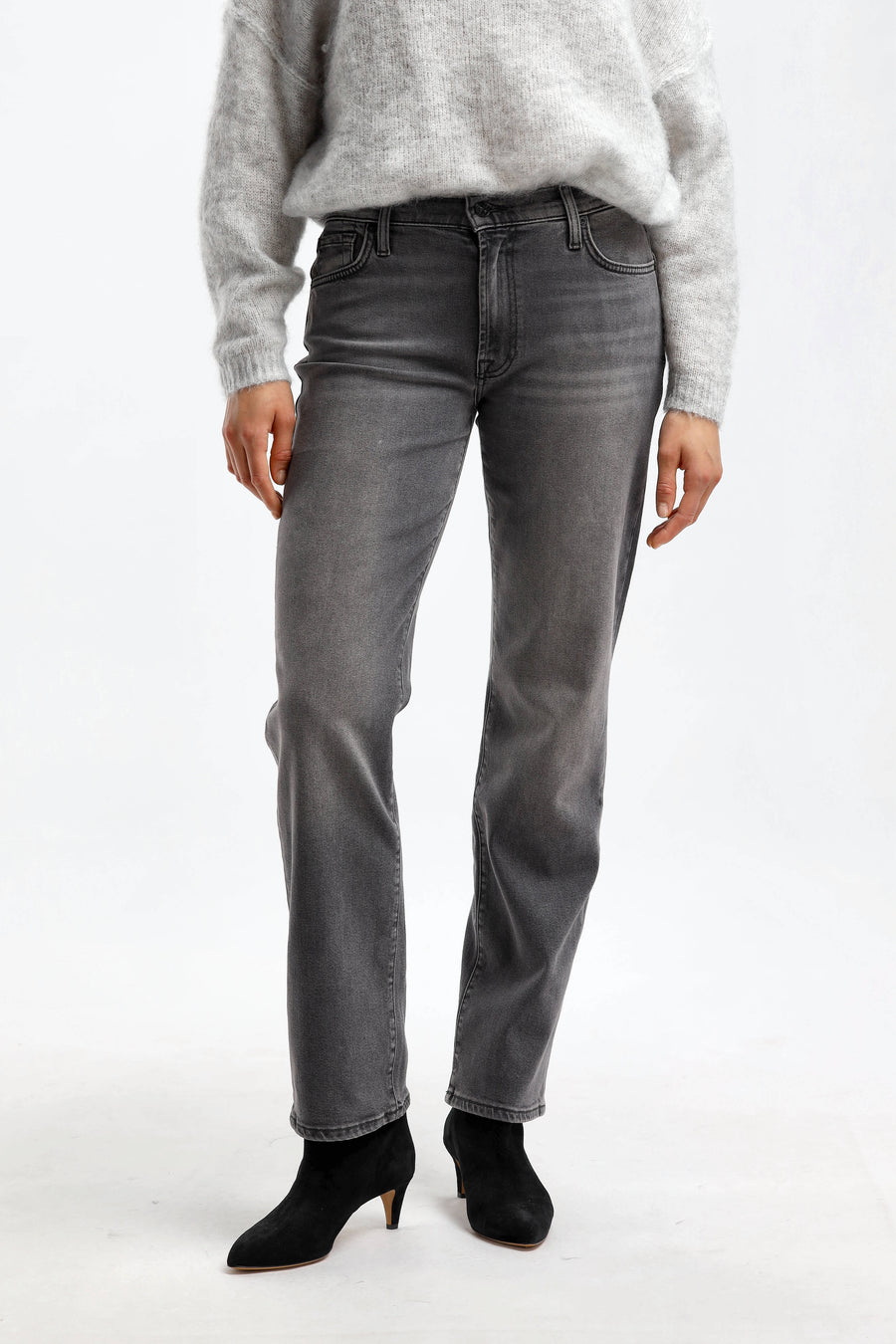 Jeans Ellie Straight in Schwarz7 For All Mankind - Anita Hass