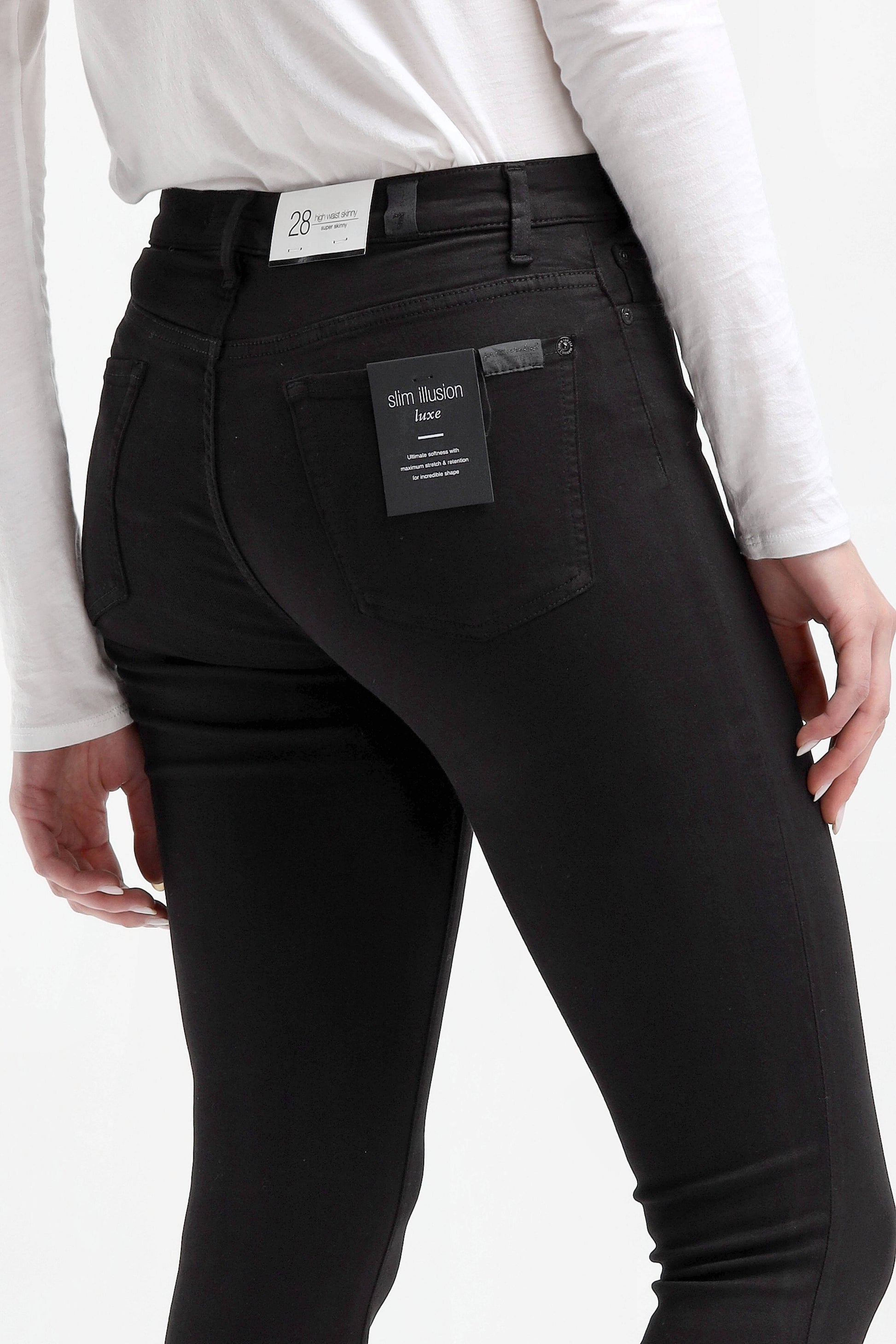 Jeans Skinny Slim Illusion in Black –