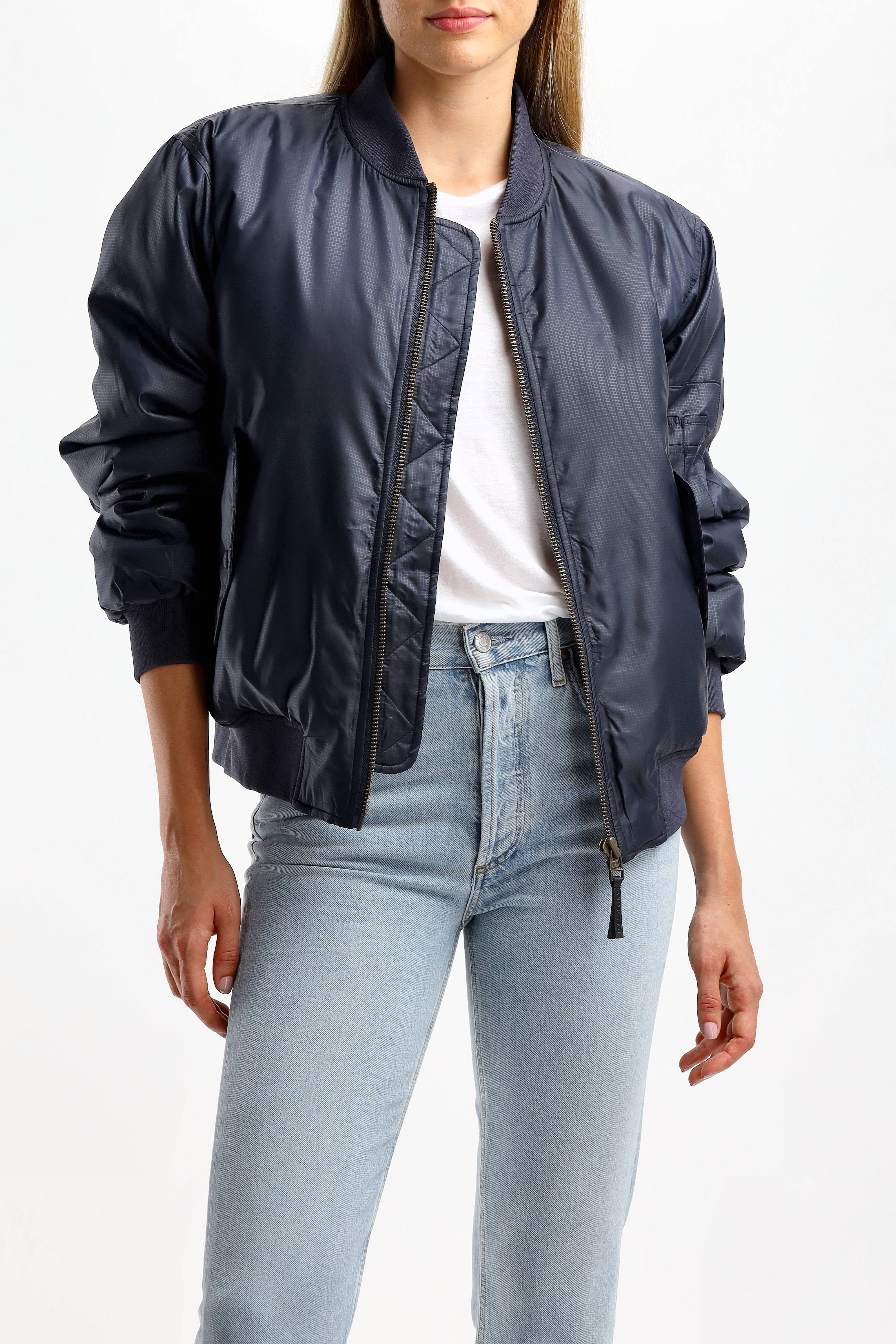 Midnight Navy Bomber Jacket Leon anitahass